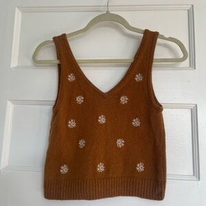 Madewell Knit Embroidered Tank Top